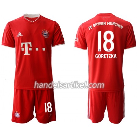 FC Bayern München Leon Goretzka 18 Kinder Heim Trikotsatz 2020/21 Kurzarm (+ Kurze Hosen)